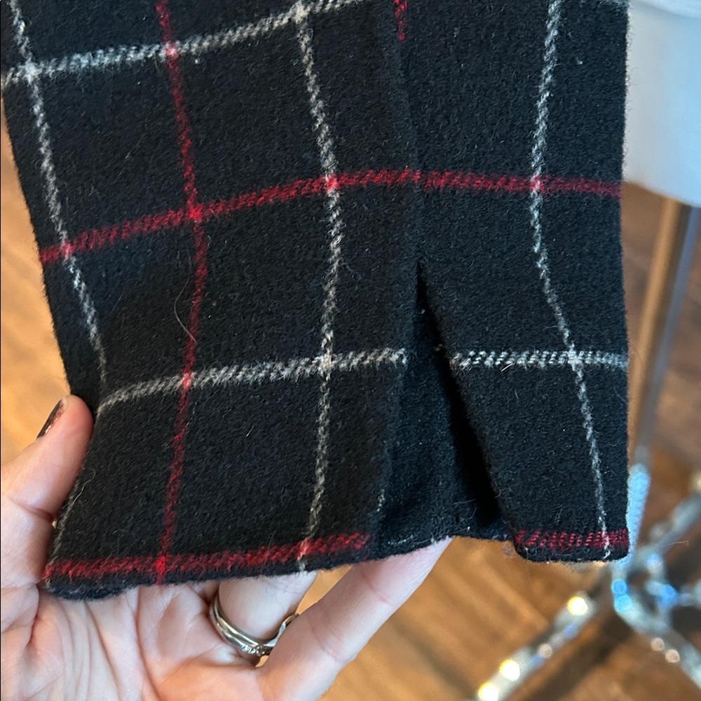 Charter Club Sz L Plaid Wool Blend Women's Zip Front Jacket GUC - Picture 3 of 5